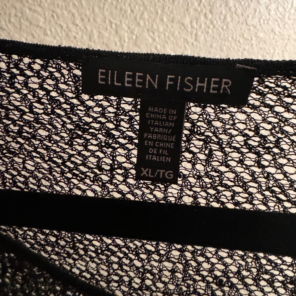 Eileen Fisher Black Lace Blouse